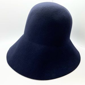 COS 100% Wool Dark Blue Molded Bucket Hat